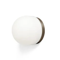 Applique moderna domu sforzin miloox bronzo vetro bianco