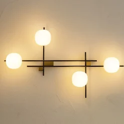 Applique moderna miloox lingotto nero oro