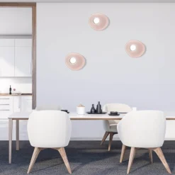 Applique moderna vivida reloaux ceramica rosa