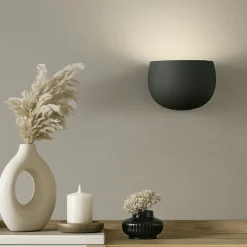 Applique mysia grigio sforzin in gesso design moderna