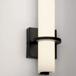 Applique nera da bagno moderno led 15w 4000k