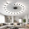 Applique nera led 36w 3000k dimmerabile vivida helix moderna