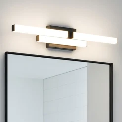 Applique nera per bagno led 14w 4000k geometrica