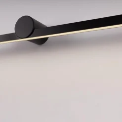 Applique nero 81cm per specchio da bagno squadrato 3000k