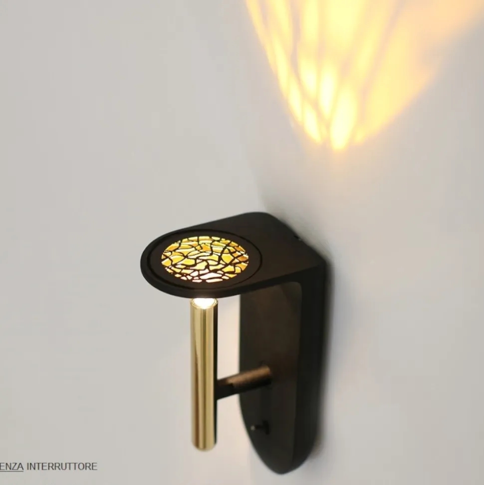 Applique nero e oro 2nights stilnovo per camera da letto