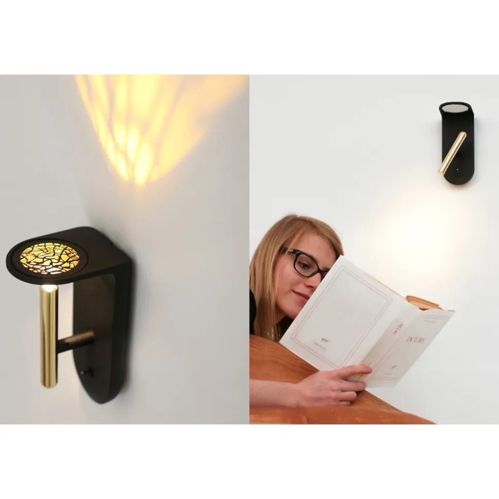 Applique nero e oro 2nights stilnovo per camera da letto