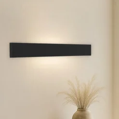 Applique nero isyluce led 24w 3000k per soggiorno