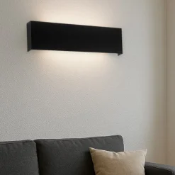 Applique nero led 18w 4000k moderna isyluce rettangolare