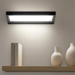 Applique nero led 19w 3000k stilnovo tablet orientabile per soggiorno