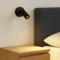 Applique nero linea light bart w switch led 5w 3000k orientabile