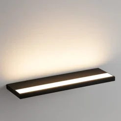 Applique nero mensola led 24w 3000k-4000k isyluce plate moderna
