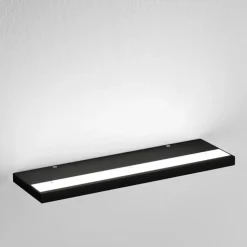 Applique nero mensola led 24w 3000k-4000k isyluce plate moderna