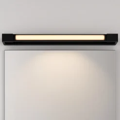 Applique nero orientabile per specchio da bagno led 17w 3000k