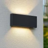 Applique nero per esterno moderna wally affralux 30w 3000k 4000k