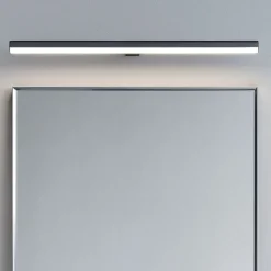 Applique nero per specchio da bagno 18w 3000k fissaggio clip