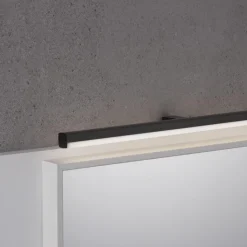 Applique nero per specchio da bagno 18w 3000k fissaggio clip