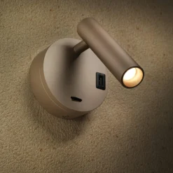 Applique orientabile da comodino led 3000 4000k sabbia vivida betu
