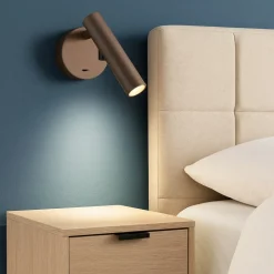 Applique orientabile da comodino led 3000 4000k sabbia vivida betu