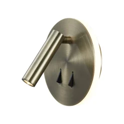 Applique ottone anticato moderna per comodini 2 luci led