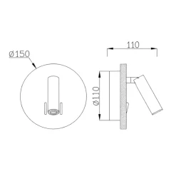 Applique ottone anticato moderna per comodini 2 luci led