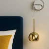 Applique pendente per camera da letto sfera vetro oro toplight