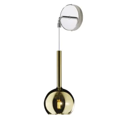 Applique pendente per camera da letto sfera vetro oro toplight