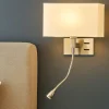Applique per camera da letto con paralume para hotel perenz