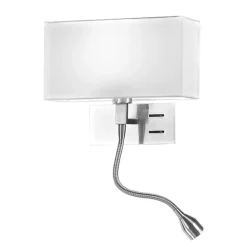 Applique per camera da letto con paralume para hotel perenz