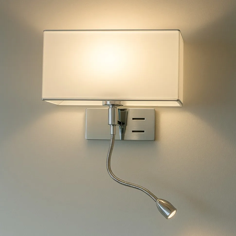 Applique per camera da letto con paralume para hotel perenz