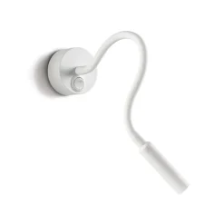 Applique per comodini camera da letto bianco orientabile minispy perenz