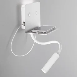 Applique per comodini mensola bianco level perenz 2 luci led
