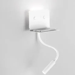 Applique per comodini mensola bianco level perenz 2 luci led