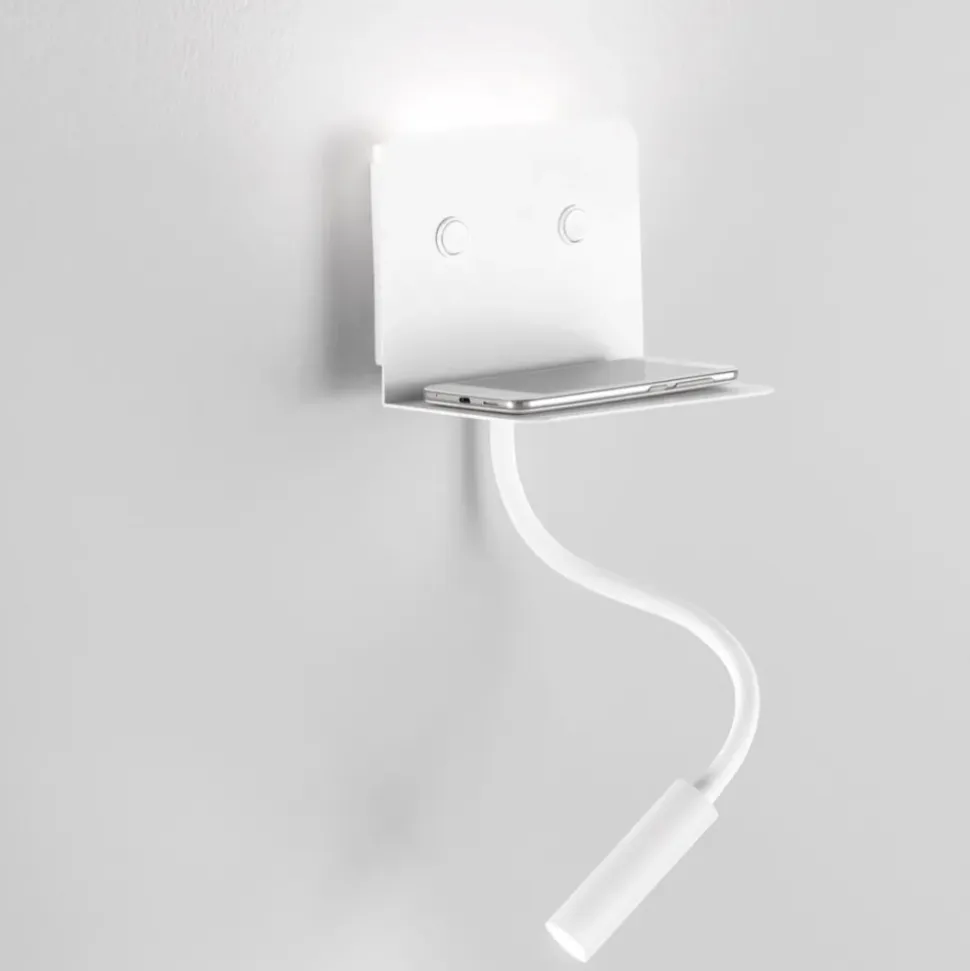 Applique per comodini mensola bianco level perenz 2 luci led