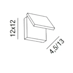 Applique per comodino camera da letto nero moderno secret perenz
