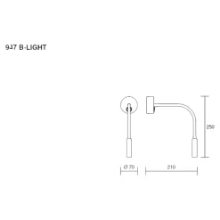 Applique per comodino orientabile led 3w 3000k