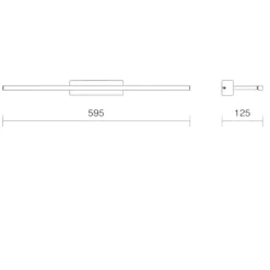 Applique per specchio da bagno 12w 4000k cromo isyluce