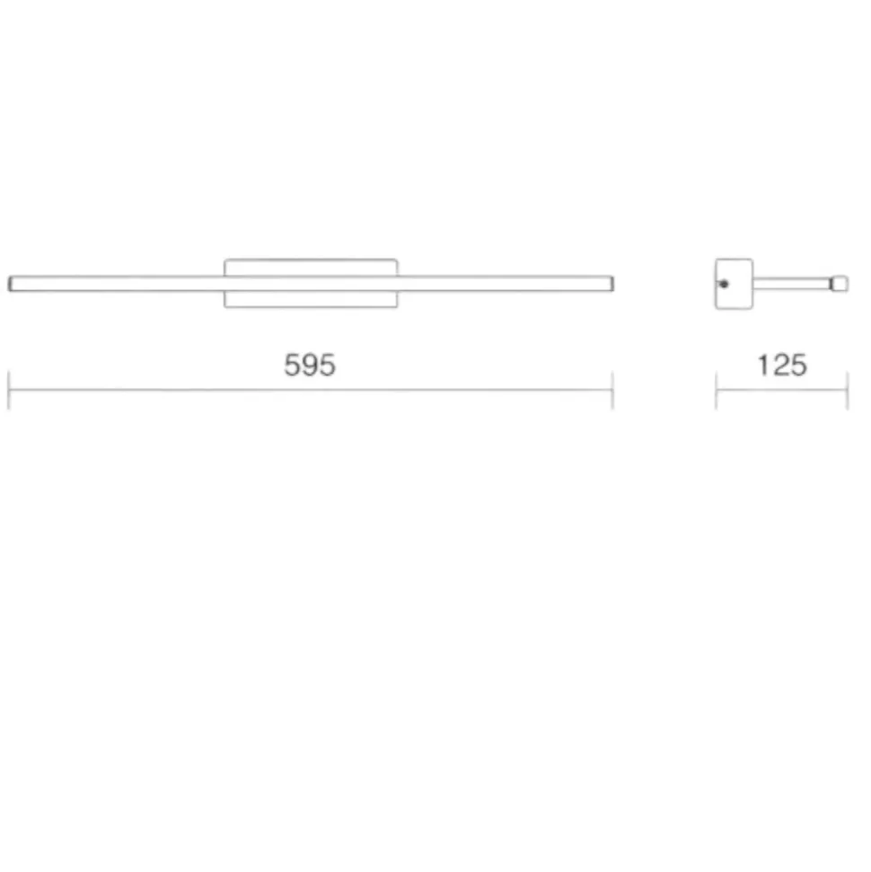 Applique per specchio da bagno 12w 4000k cromo isyluce