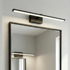 Applique per specchio da bagno 50cm led 10w 3000k nero fabas nala