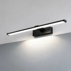 Applique per specchio da bagno 50cm led 10w 3000k nero fabas nala