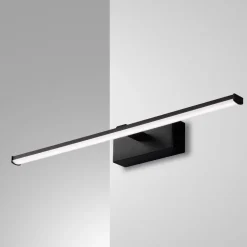 Applique per specchio da bagno 50cm led 10w 3000k nero fabas nala