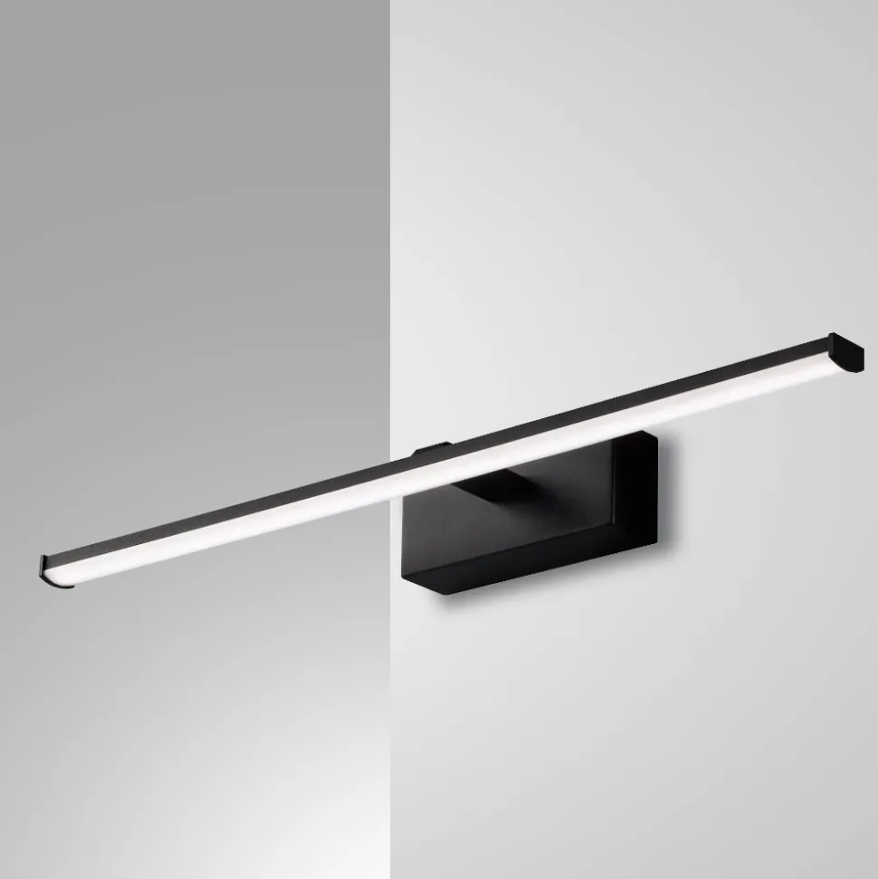 Applique per specchio da bagno 50cm led 10w 3000k nero fabas nala