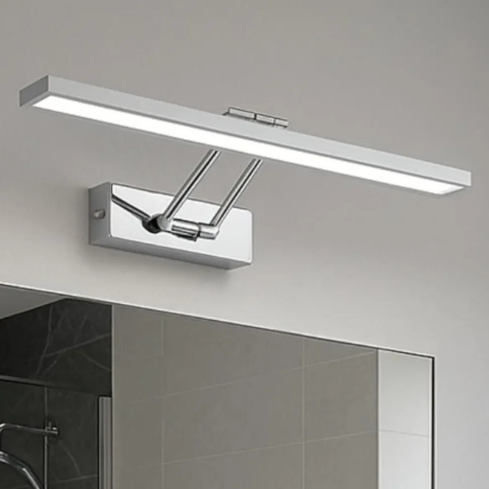 Applique specchio da bagno isyluce cromo orientabile led 8w 3000k