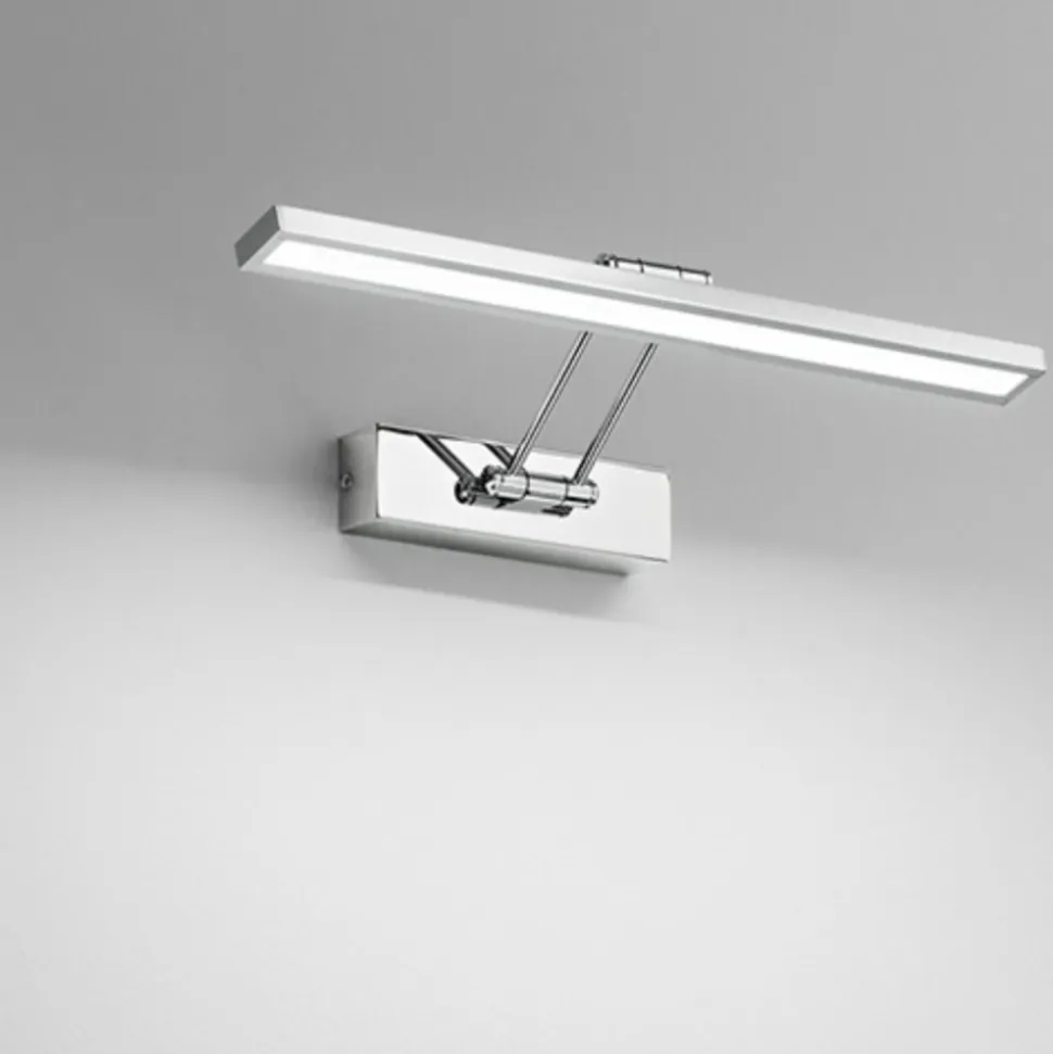 Applique specchio da bagno isyluce cromo orientabile led 8w 3000k