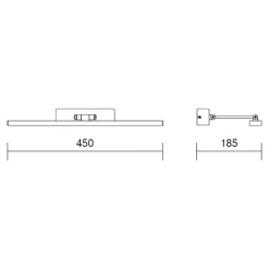 Applique specchio da bagno isyluce cromo orientabile led 8w 3000k