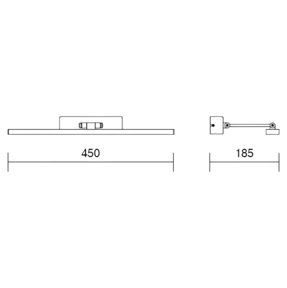 Applique specchio da bagno isyluce cromo orientabile led 8w 3000k