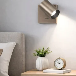 Applique spot canna di fucile orientabile per comodino fabas luce flores