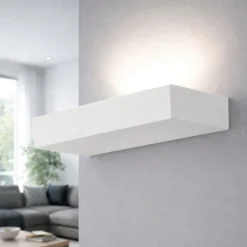 Applique squadrata bianca moderna led 27w 3000k dimmerabile fabas emma