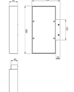 Applique squadrato bianco led 41w 3000k dimmerabile fabas luce emma