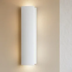 Applique verticale led 12w 3000k bianca moderna zubialde eglo