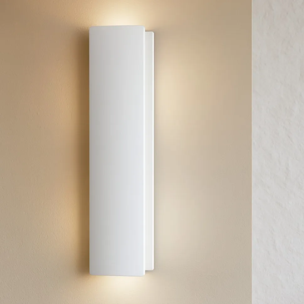 Applique verticale led 12w 3000k bianca moderna zubialde eglo
